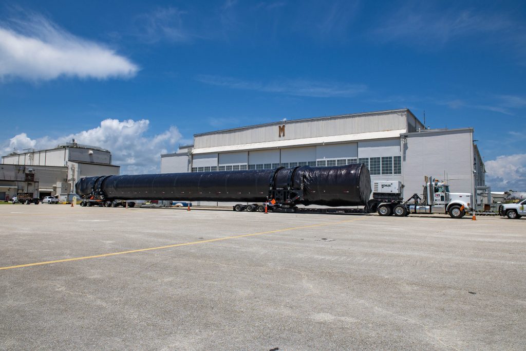 SpaceX's Falcon 9 rocket set to launch four Astronauts arrives at Cape Canaveral's Air Force Station