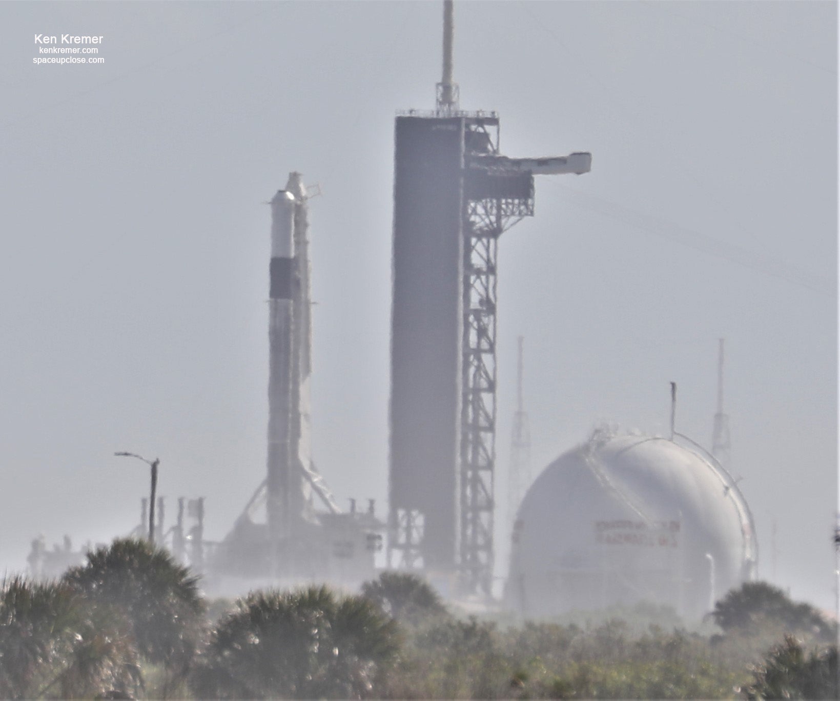 SpaceX prepares a Falcon 9 rocket for static-firing ahead of Crew Dragon's crucial test