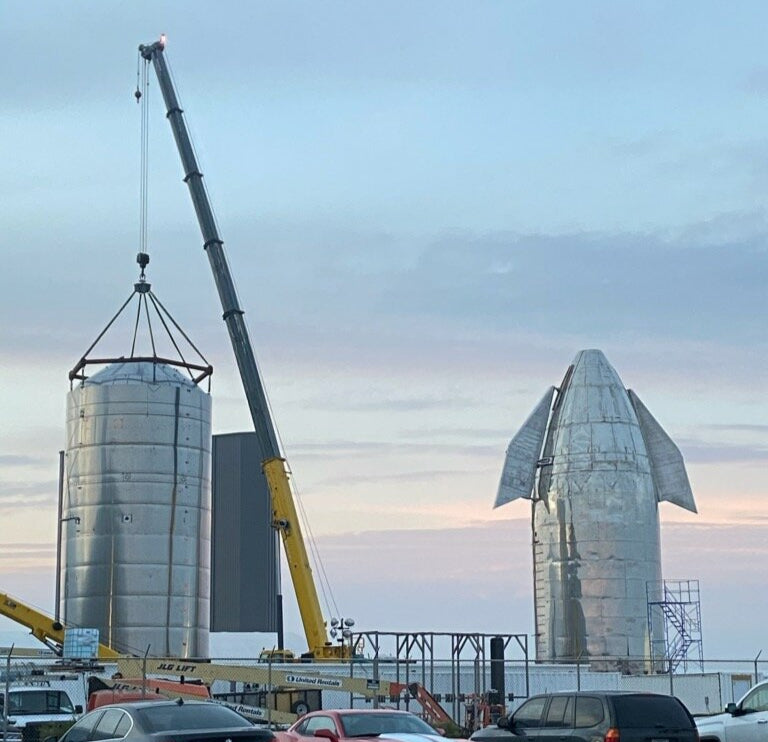 SpaceX is rapidly building Starship SN1 and a Vehicle Assembly Building at Boca Chica