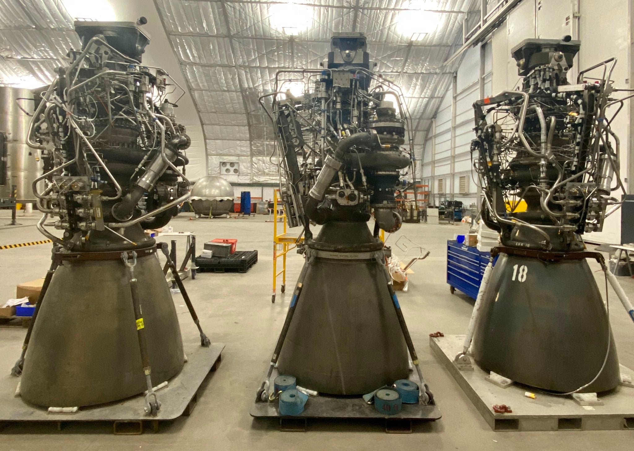 Starship's Raptor engines await a debut flight at SpaceX Boca Chica