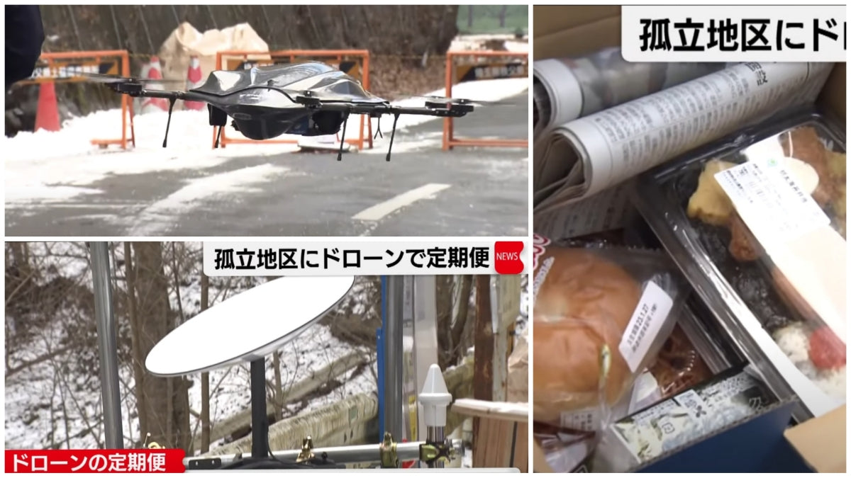 A Drone delivery service in Japan uses SpaceX Starlink to deliver emergency supplies after landslide [VIDEO]
