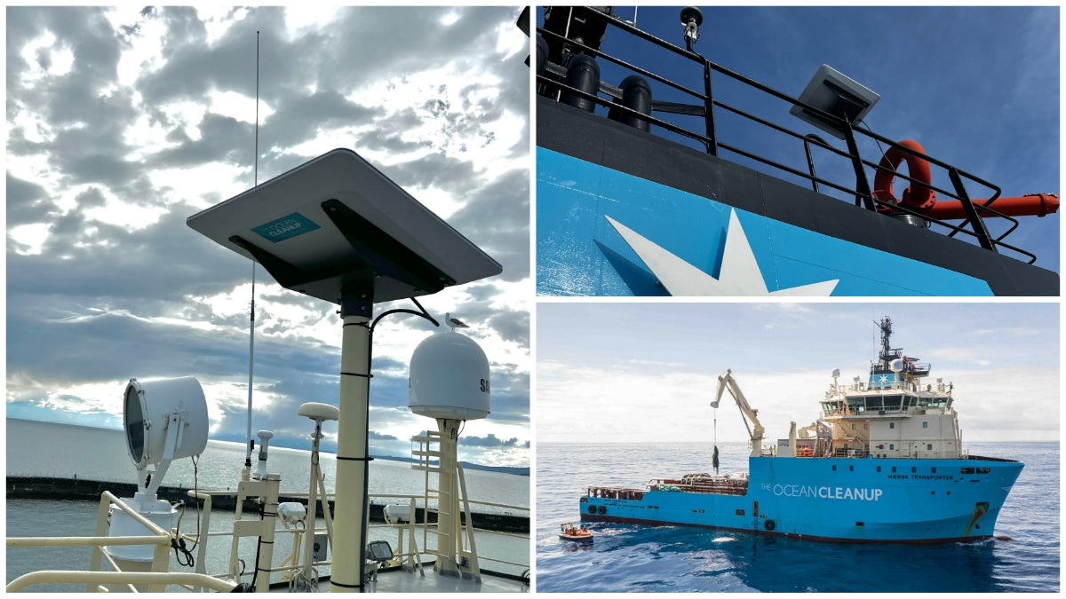 The Ocean Cleanup installs SpaceX Starlink antennas to vessels for maritime internet access