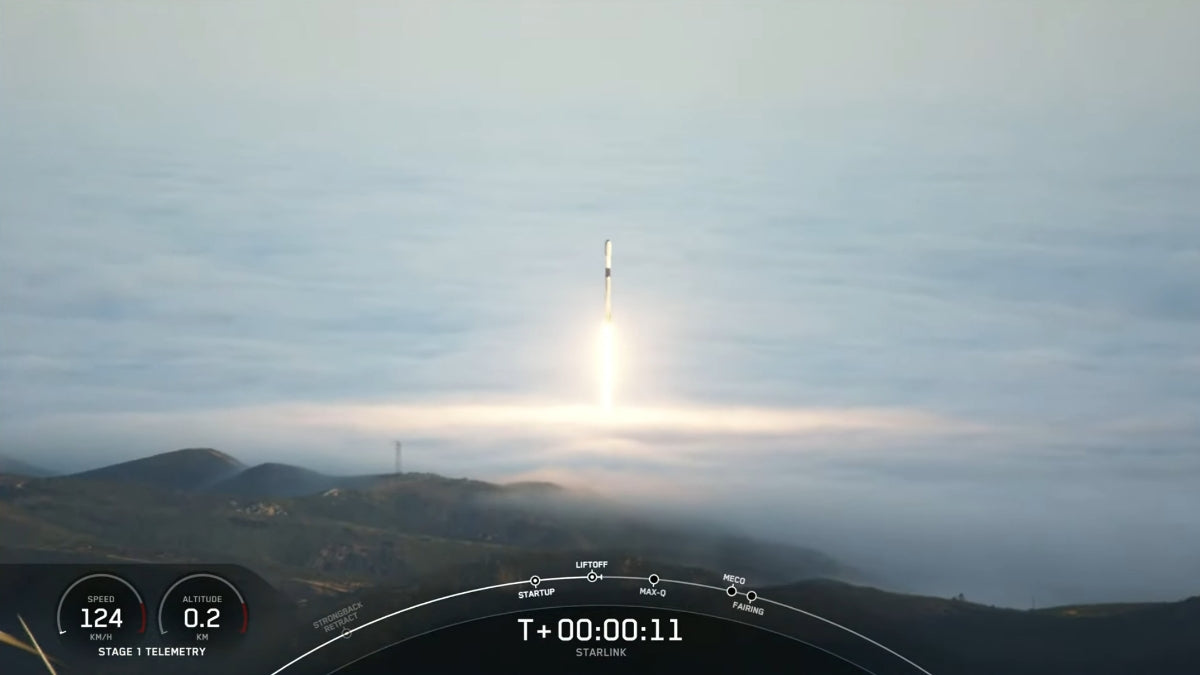 Veteran SpaceX Falcon 9 rocket lifts off from Vandenberg Space Force Base to deploy 46 Starlink satellites
