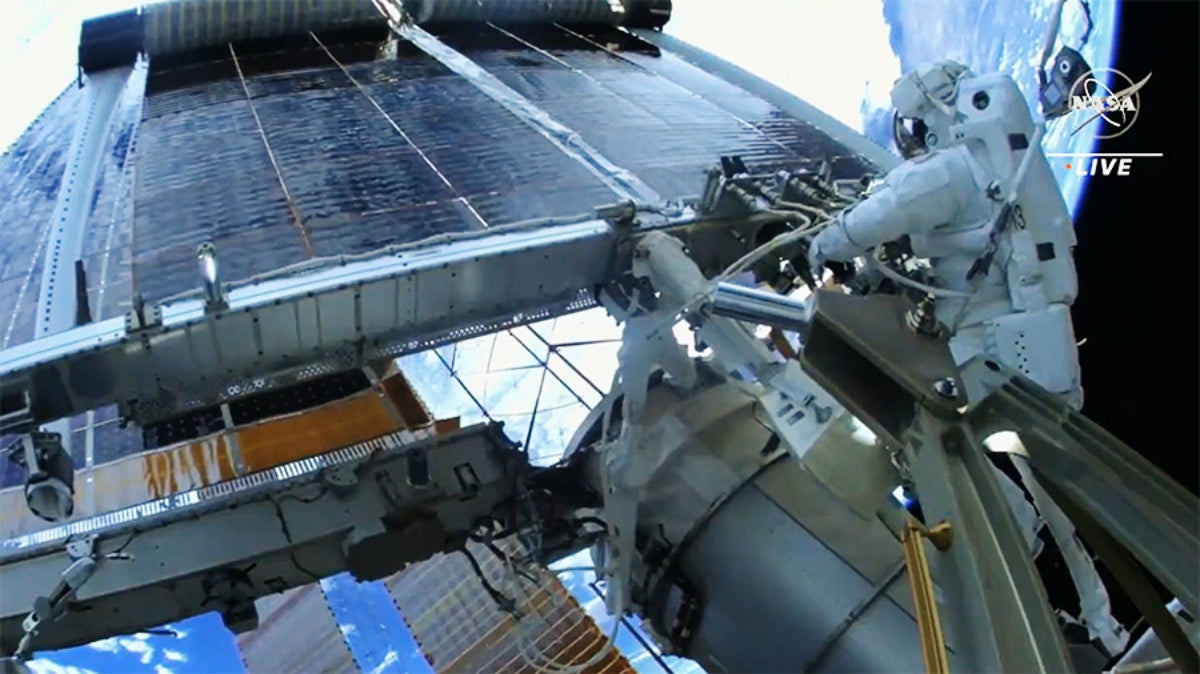 NASA SpaceX Crew-6 Astronauts install solar array during a Spacewalk, Boosting power generation at the Space Station