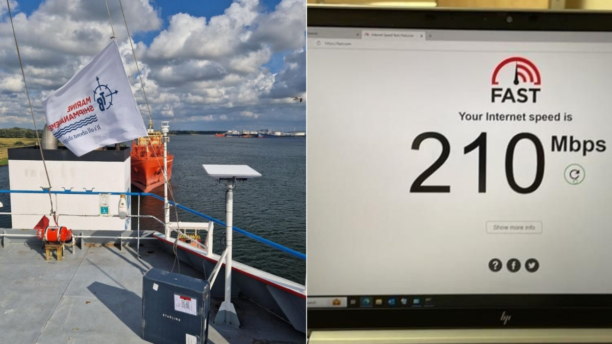 TB Marine Shipmanagement equips first vessel with SpaceX Starlink, 'shows very fast connection'
