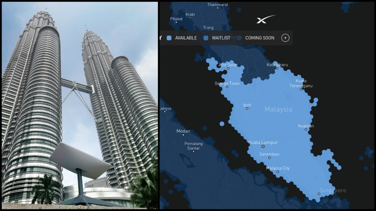 Malaysia is the 60th country in the world where SpaceX Starlink provides satellite Internet