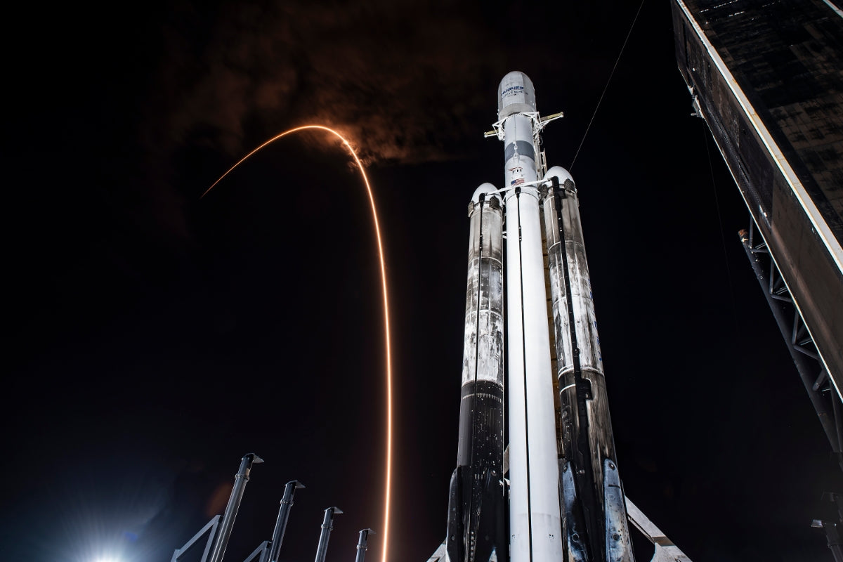 SpaceX Falcon Heavy launches Hughes Jupiter-3 Mission, Aces synchronized booster landings