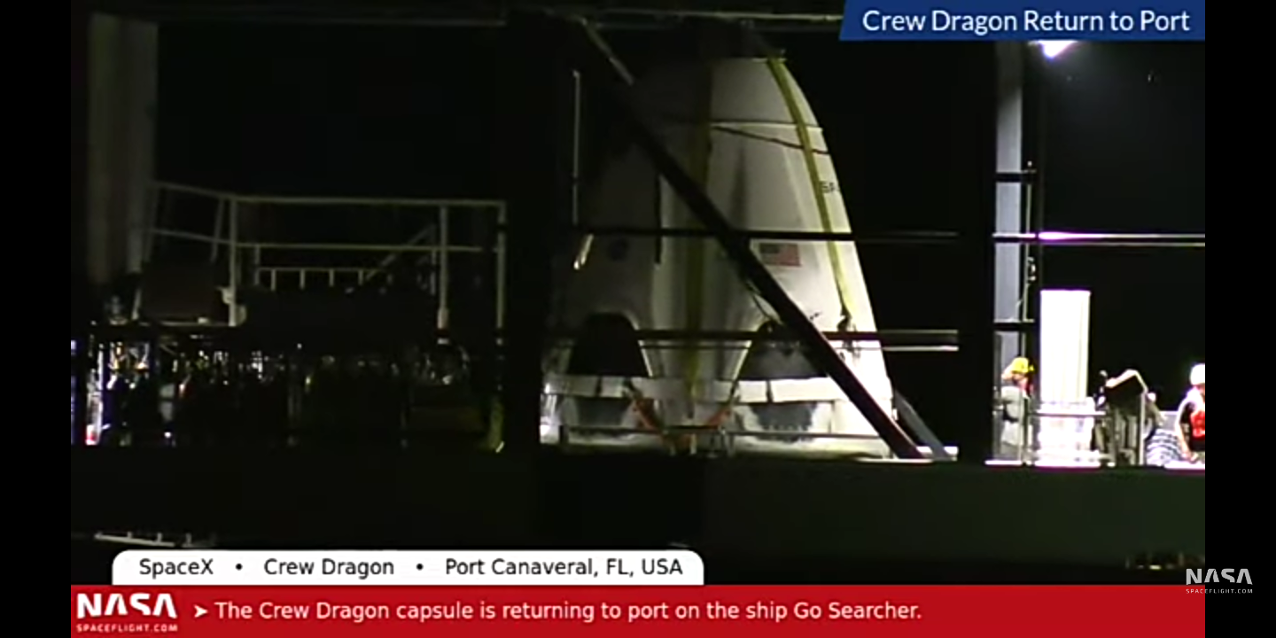 SpaceX recovered the Crew Dragon spacecraft after successful launch escape test