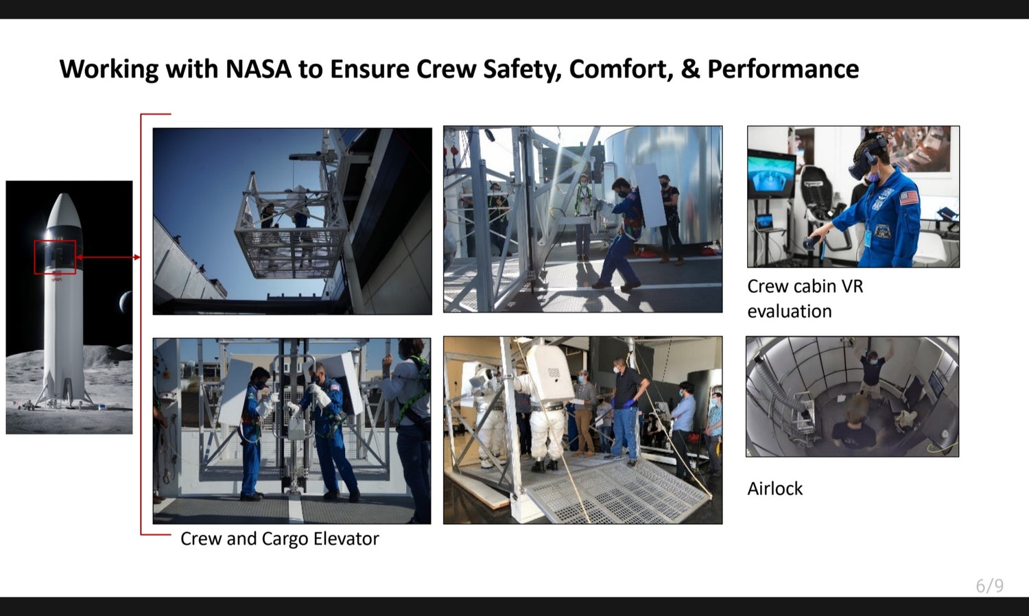 NASA document shows photos of SpaceX Starship Human Landing System elevator & airlock prototype