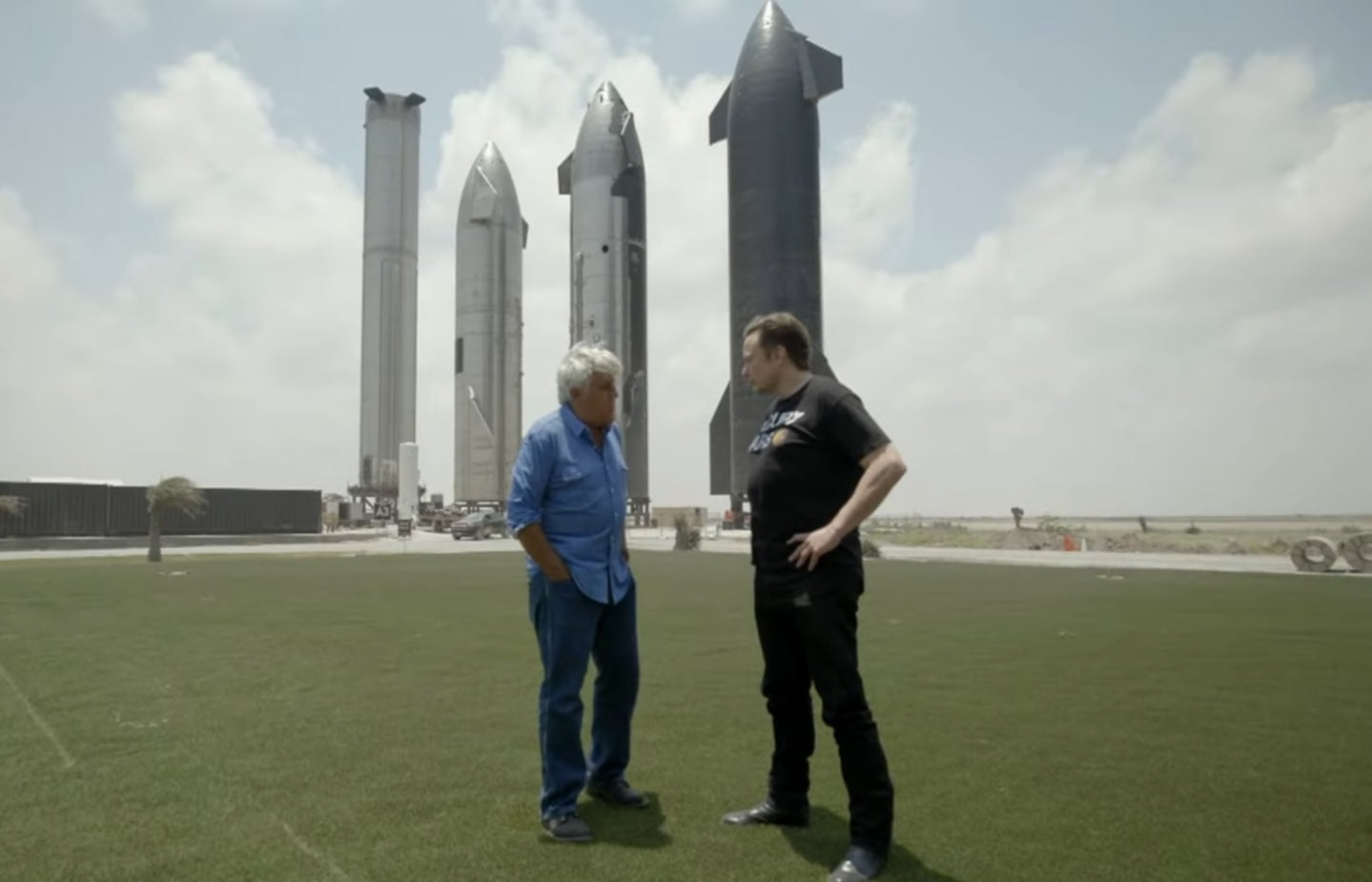Elon Musk Gives Jay Leno A Tour Of The SpaceX Starbase Starship Factory [VIDEO]