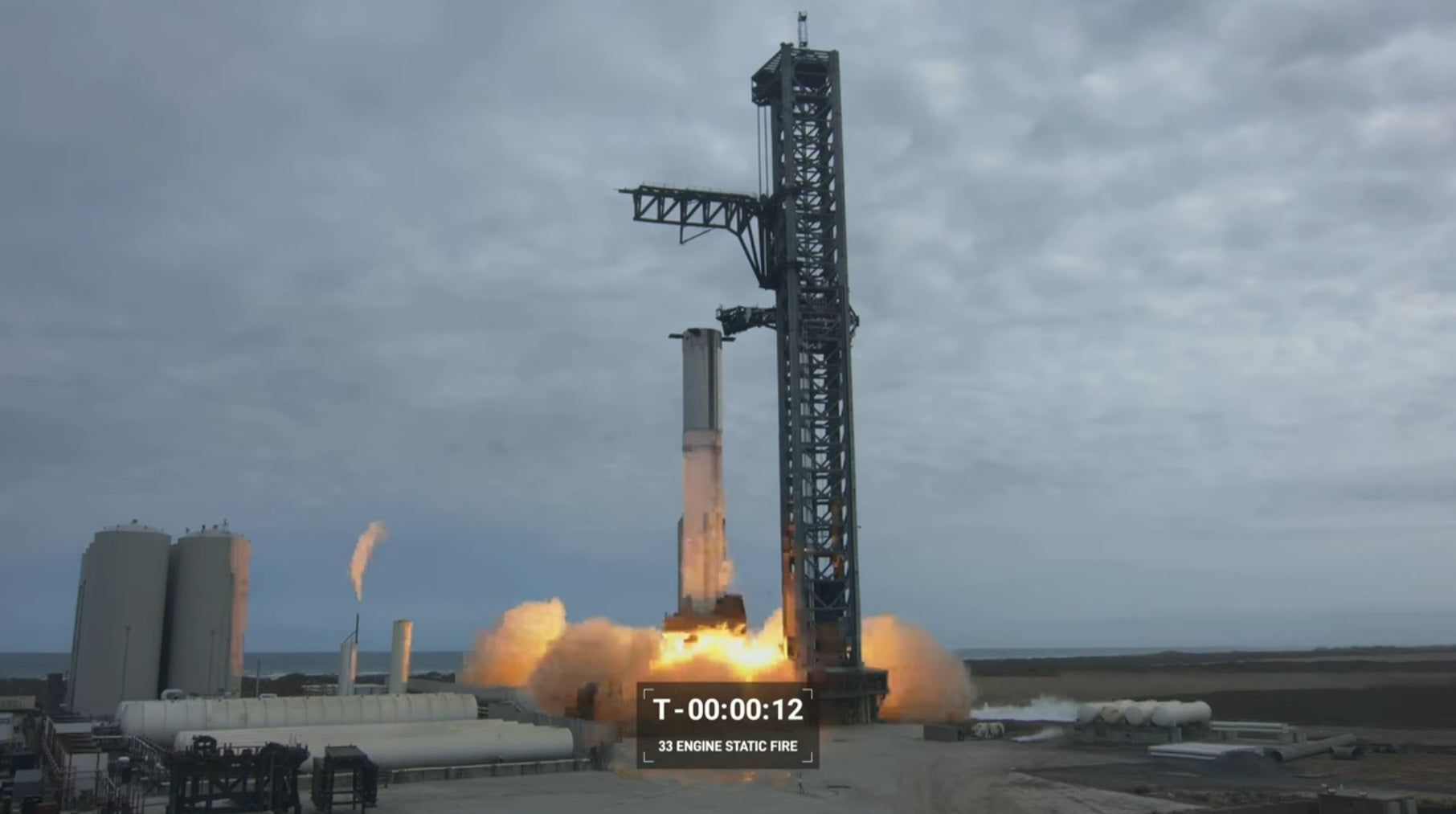 SpaceX completes major milestone as it test-fires Starship rocket's powerful Raptors ahead of debut orbital flight [VIDEO]
