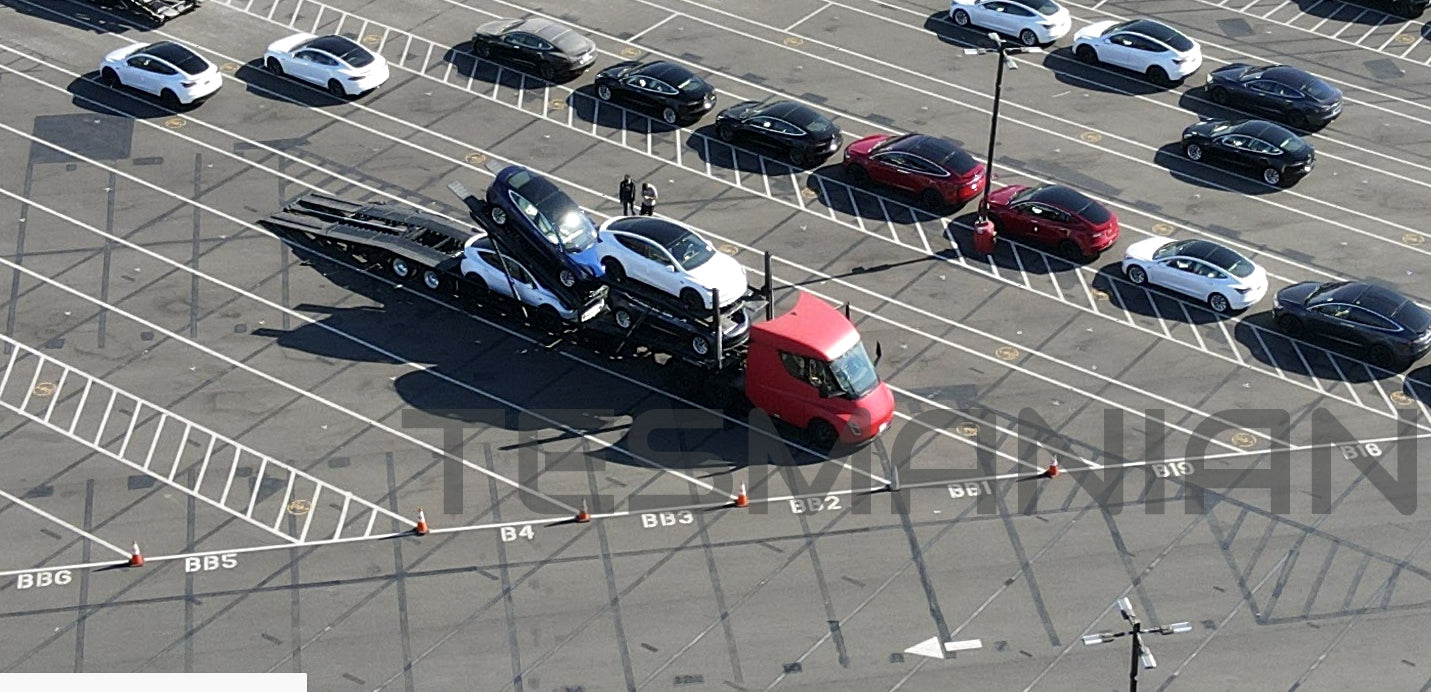 Tesla Semi Truck Again Helps Deliver Tesla Vehicles For Q3 2020 Quarter-End Push