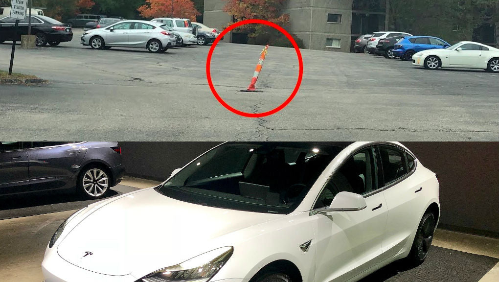 Tesla-Model-3-Smart-Summon-Traffic-Cone-Recognition