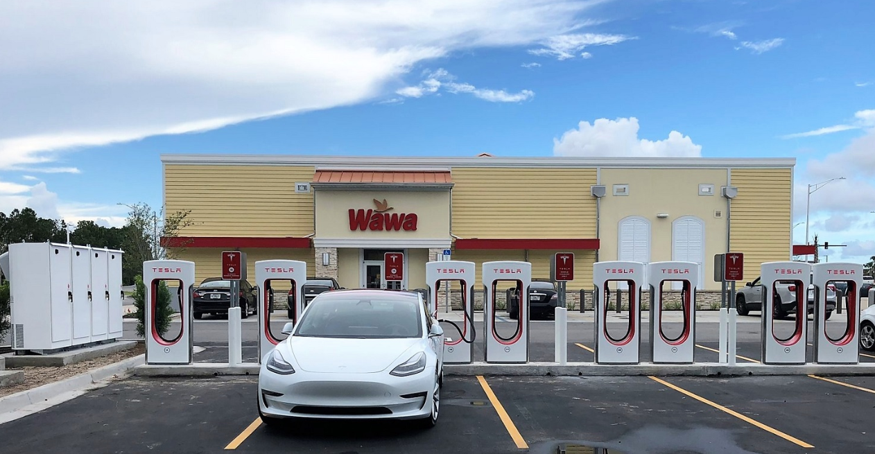 Tesla-Supercharger-NJ-Wawa