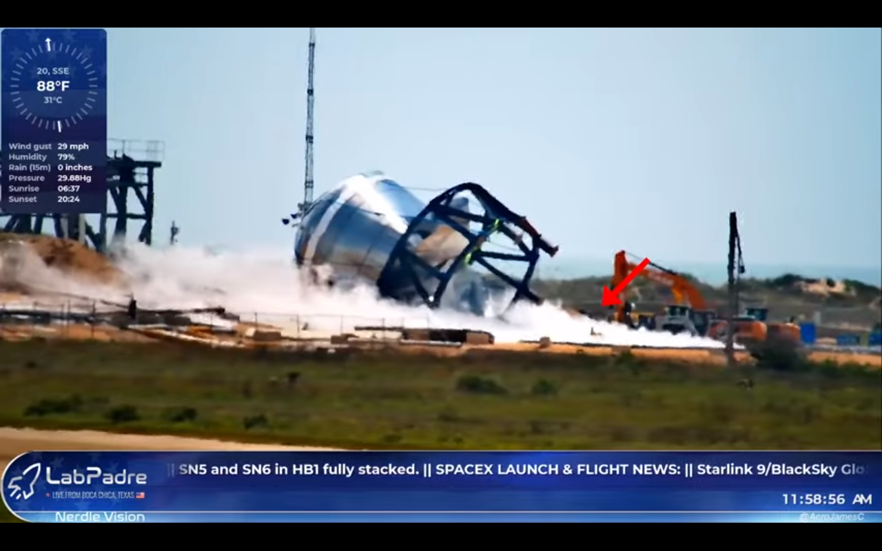 SpaceX's Robotic dog 'Zeus' inspects the zone after a Starship tank pressure test [video]