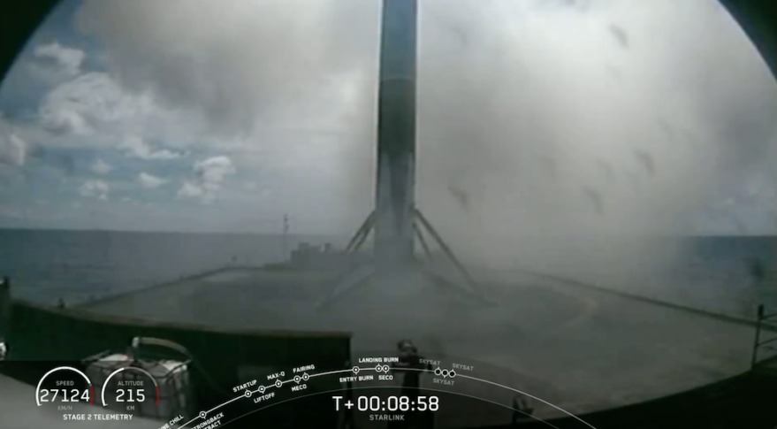 SpaceX lands Falcon 9 for the Sixth time during Starlink mission –A first in rocket history!