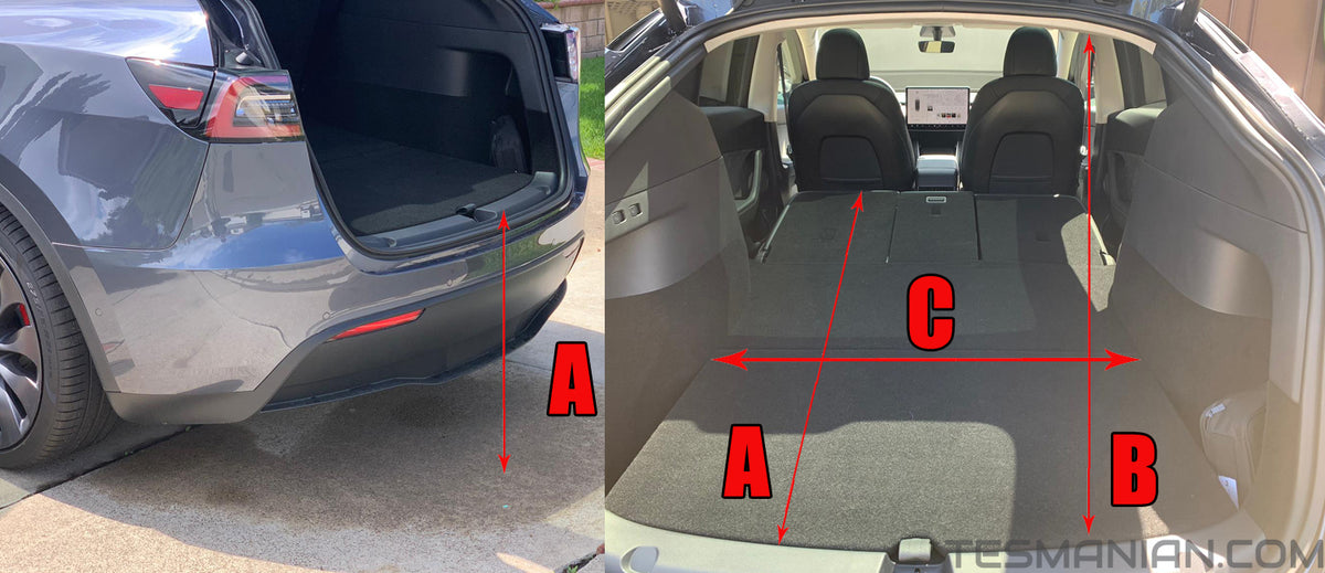 Tesla Model Y Interior, Trunk, Trunk Well, Frunk and Other Measurement