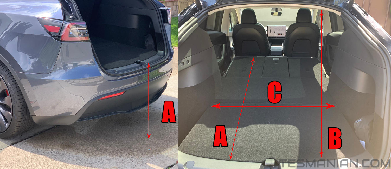 Tesla Model Y Interior, Trunk, Trunk Well, Frunk and Other Measurements