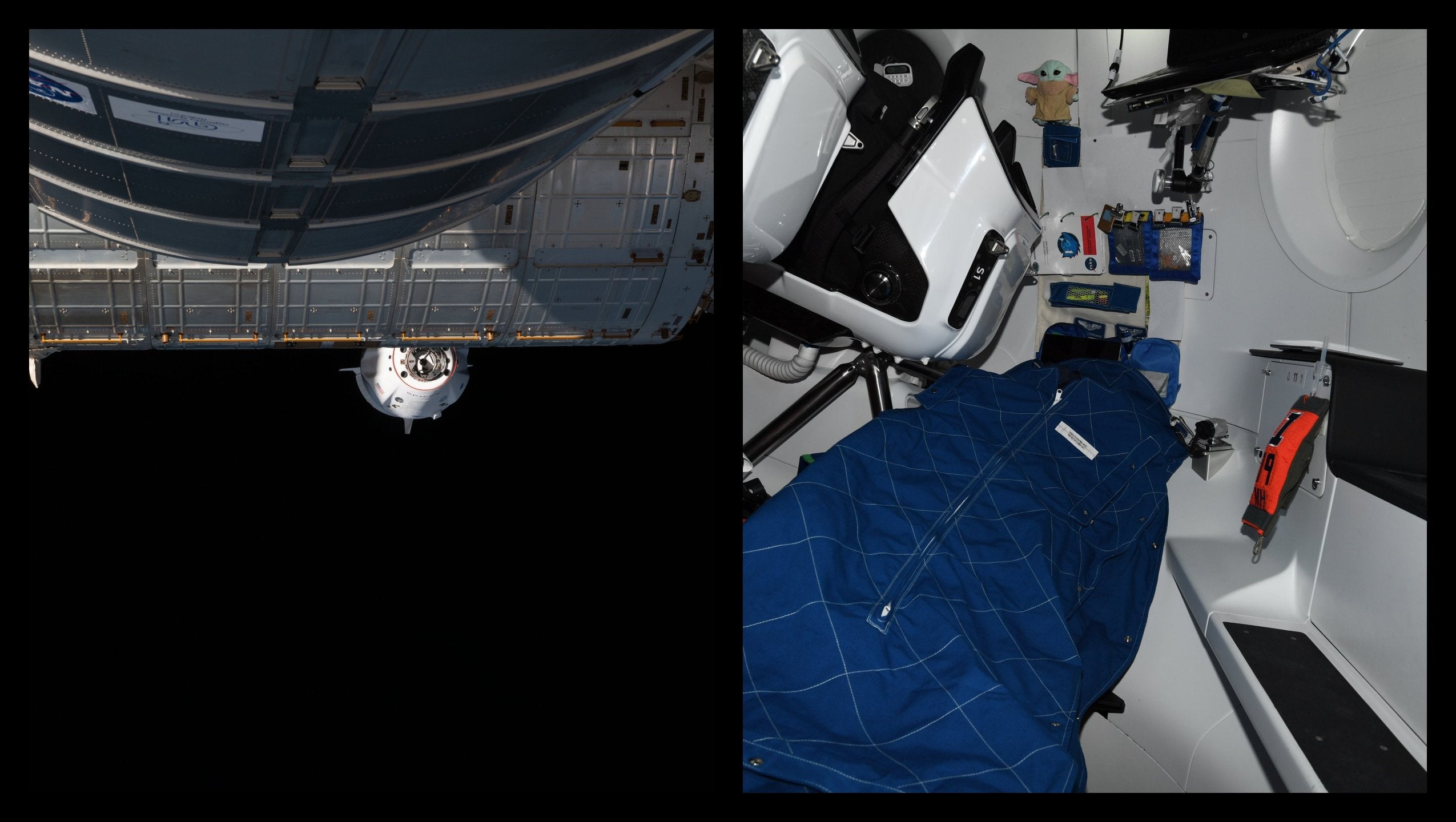 NASA Astronaut is sleeping in the cockpit of SpaceX's Crew Dragon spacecraft