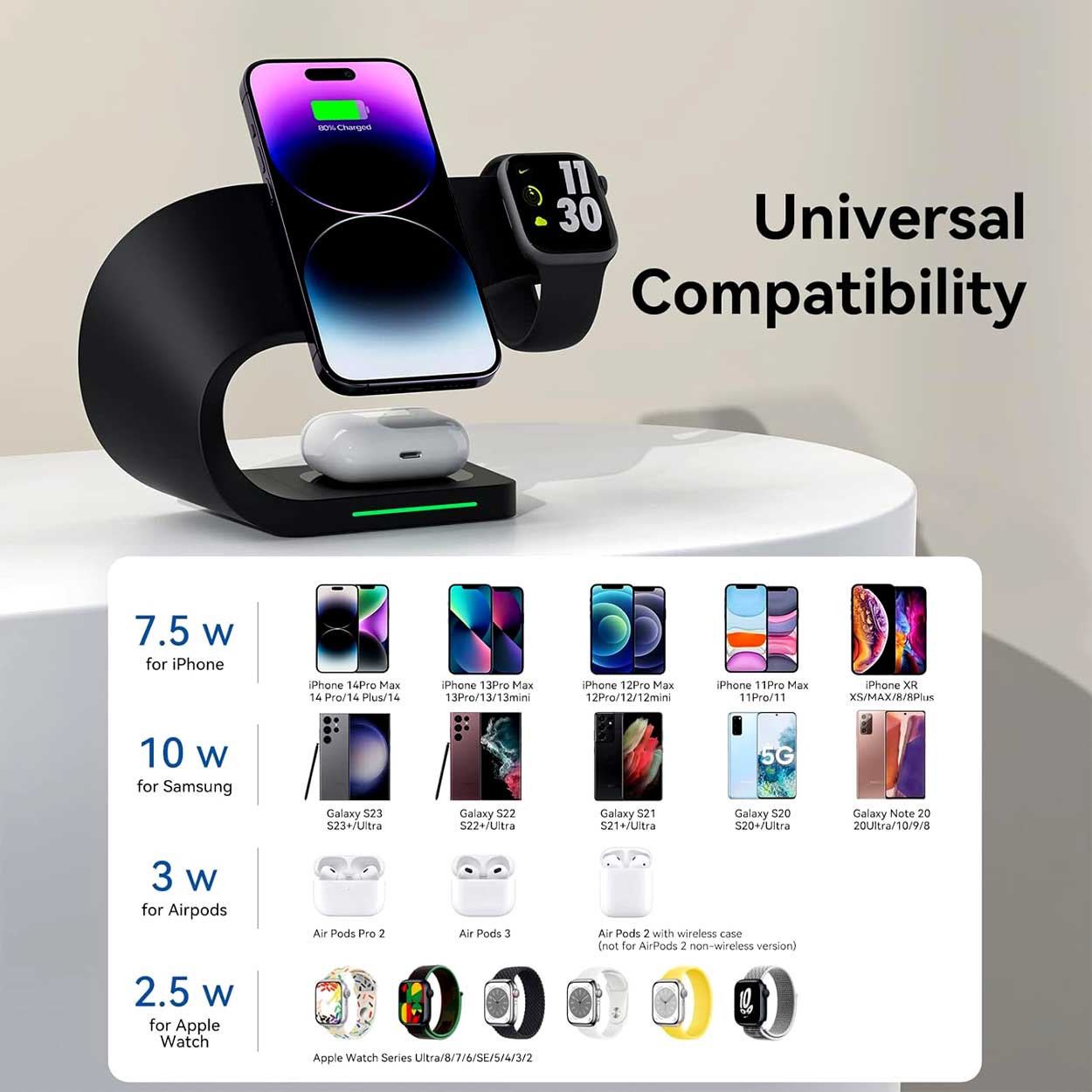 3-in-1 Magnetic Wireless Charging Station - VS1 - 6