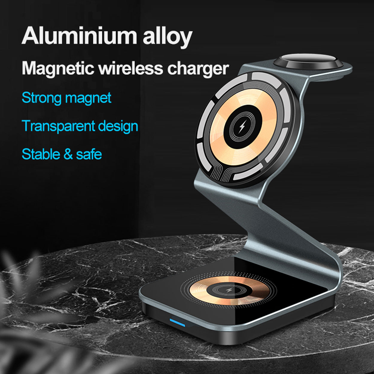 3-in-1 Magnetic 15W Wireless Charging Station - VS5 - 2