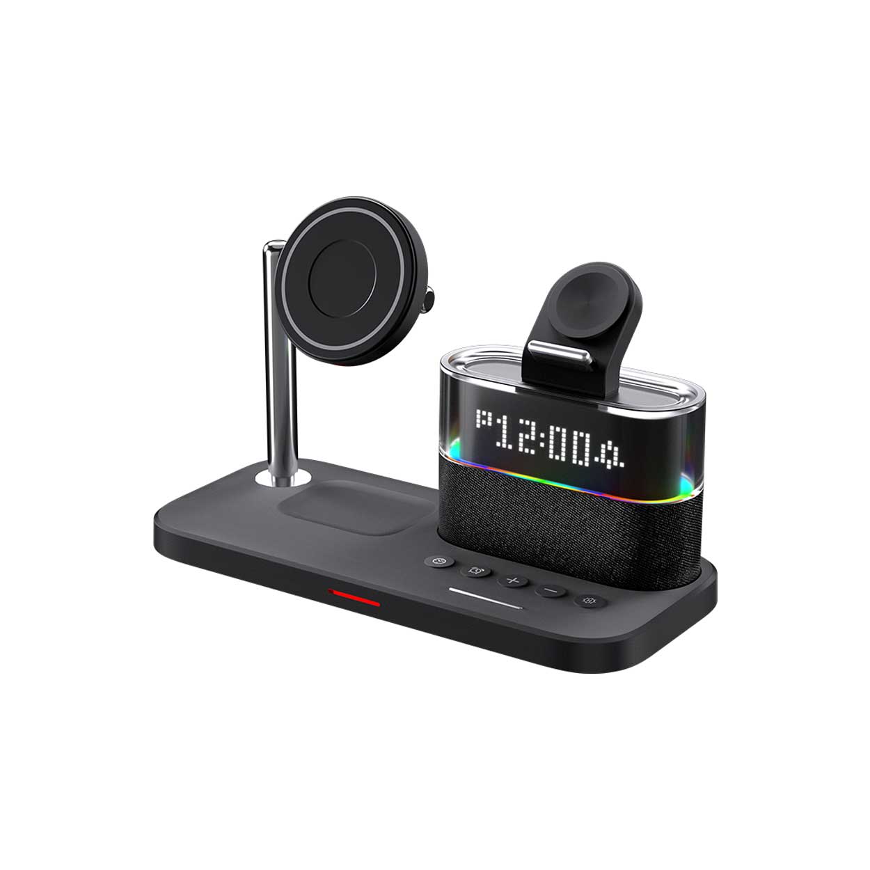 3-in-1 Magnetic Wireless Charging Station with Alarm Clock