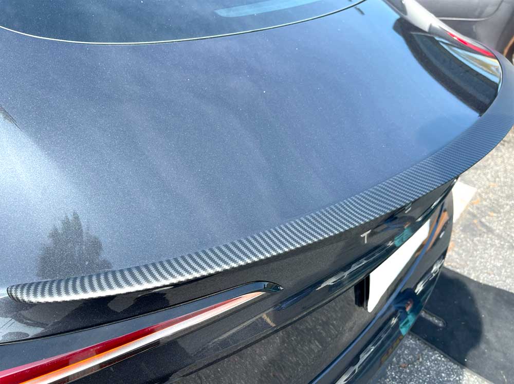 2024 Tesla Model 3 Highland Rear Trunk Spoiler - Matte Carbon Print - 2