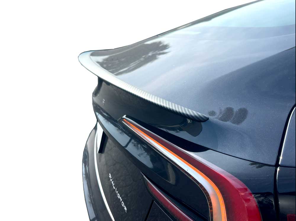 2024 Tesla Model 3 Highland Rear Trunk Spoiler - Matte Carbon Print - 4