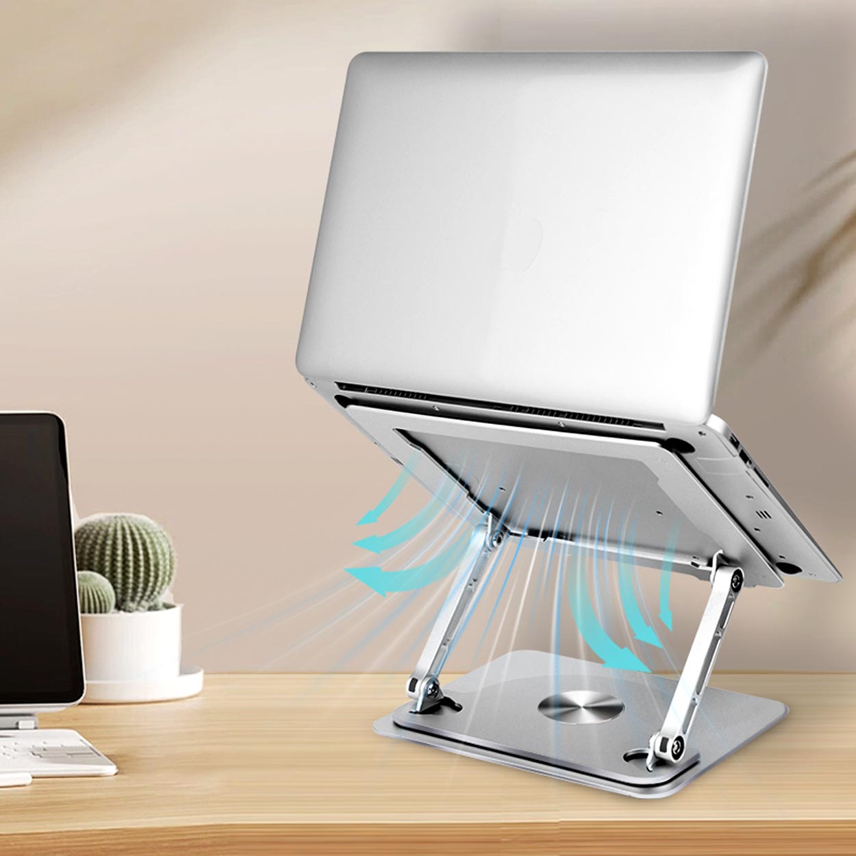 Adjustable Laptop Stand with 360 Rotating Base - 5