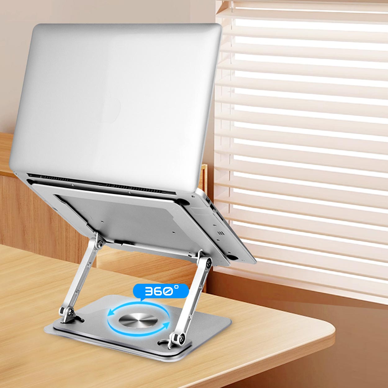 Adjustable Laptop Stand with 360 Rotating Base - 6