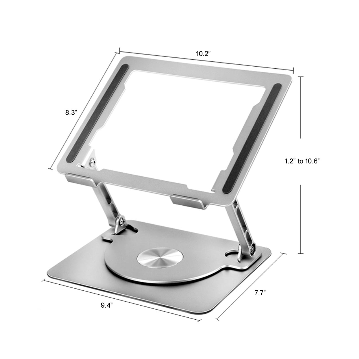 Adjustable Laptop Stand with 360 Rotating Base - 7