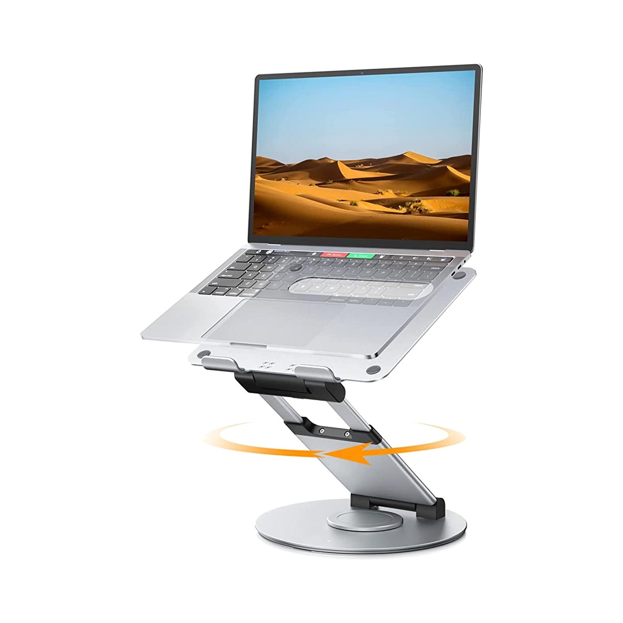 Ergonomic Laptop Stand with 360 Rotating Base and Adjustable Height - 2