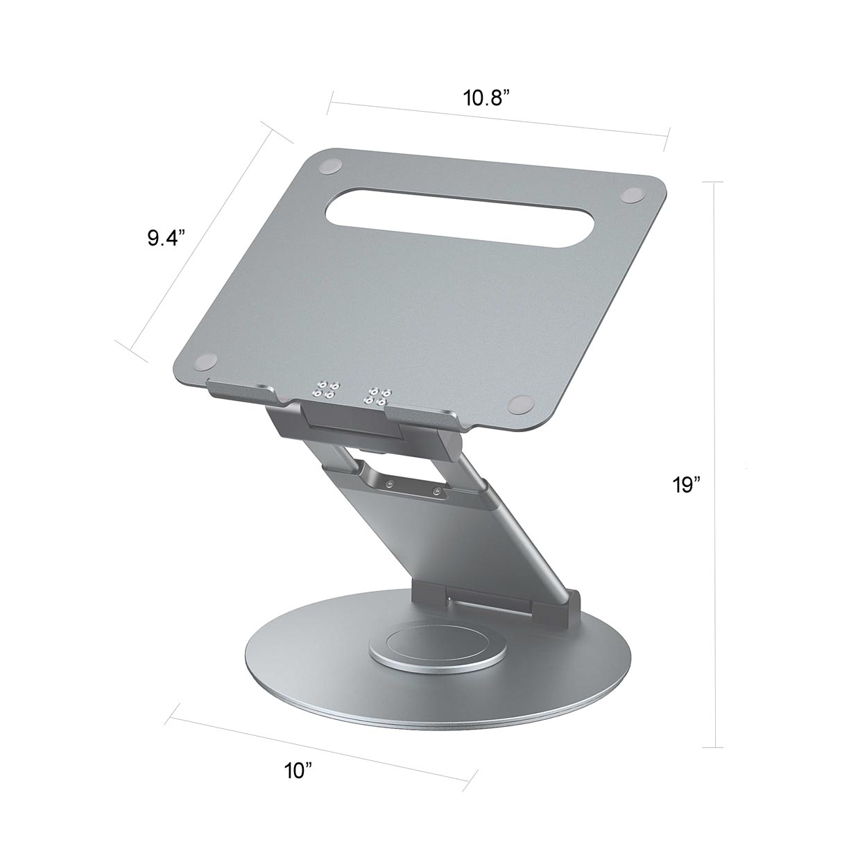 Ergonomic Laptop Stand with 360 Rotating Base and Adjustable Height - 9