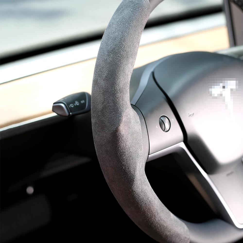 Tesla Model Y & Model 3 Steering Wheel Cover - Gray - 5