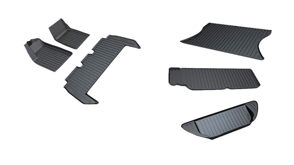 2022-2025 Tesla Model X Floor Mats & Trunk Mats (5 Seater) 