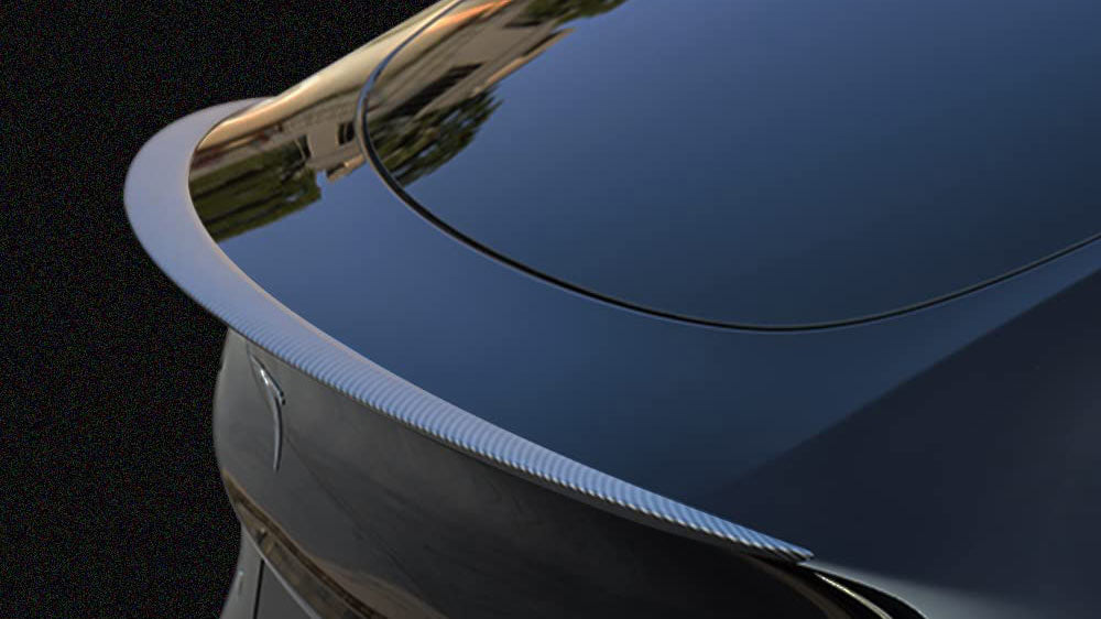 Aileron arrière TESSI Model 3 carbone véritable mat