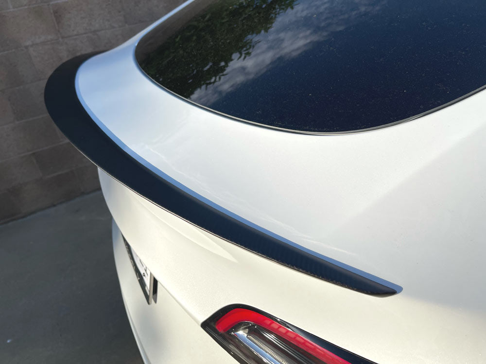 Tesla Model Y Rear Trunk Carbon Fiber Spoiler - Matte - 1