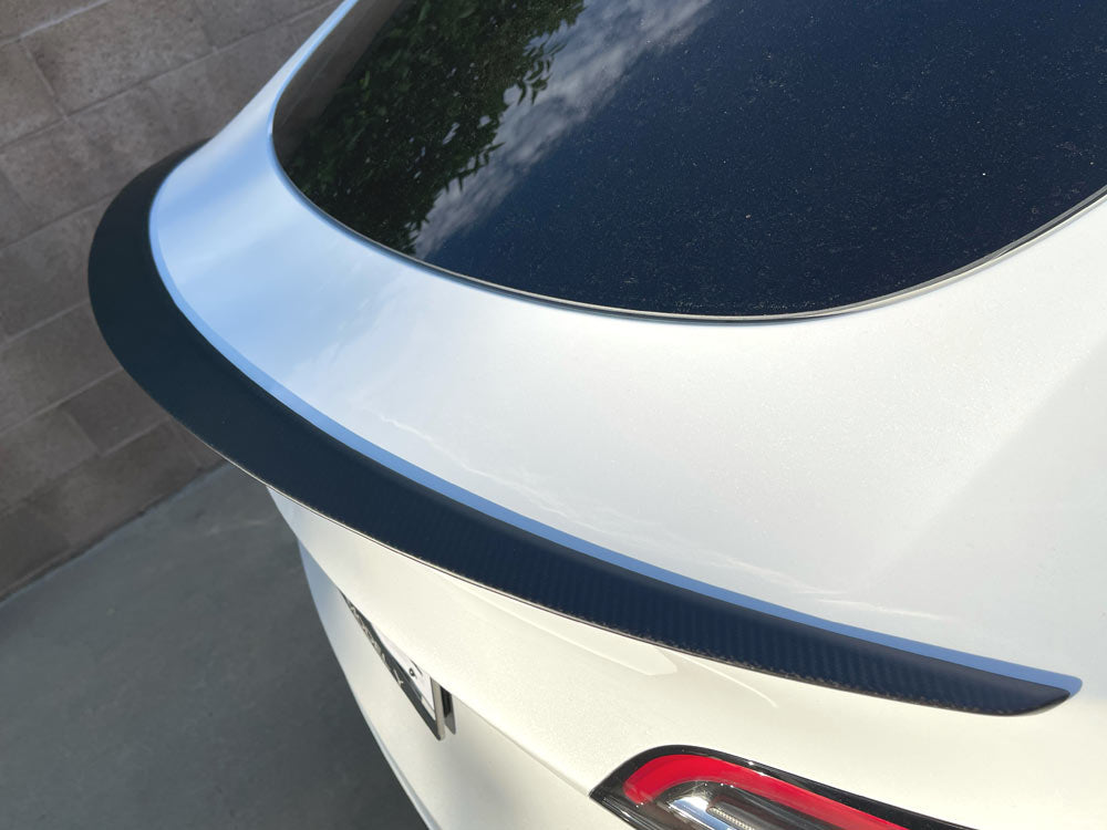 Tesla Model Y Rear Trunk Carbon Fiber Spoiler - Matte - 3