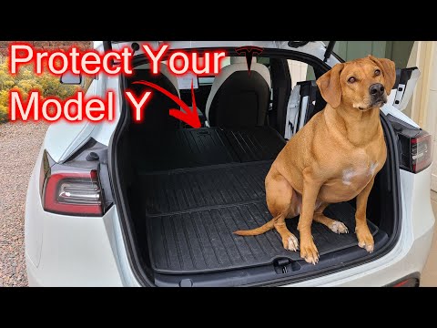 BASENOR 3PCS Tesla Model Y Second Row Seats Back Cover All Weather TPE Rear  Back Seat Protector Waterproof Interior Backrest Cover Pet Mat for 2024
